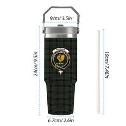 ScotsTee Shop Scottish Sinclair Hunting Crest Tartan Flip Straw Tumbler 20oz 30oz