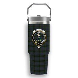 ScotsTee Shop Scottish MacInnes Crest Tartan Flip Straw Tumbler 20oz 30oz