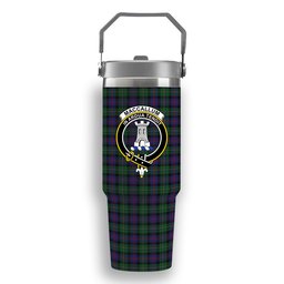 ScotsTee Shop Scottish MacCallum Crest Tartan Flip Straw Tumbler 20oz 30oz