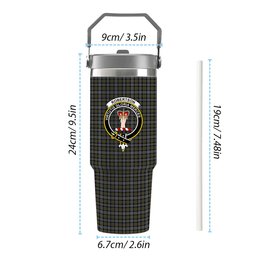 ScotsTee Shop Scottish Robertson Hunting #2 Ancient Crest Tartan Flip Straw Tumbler 20oz 30oz