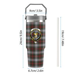ScotsTee Shop Scottish Stewart Dress Crest Tartan Flip Straw Tumbler 20oz 30oz