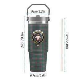 ScotsTee Shop Scottish McFarlane Hunting Ancient Crest Tartan Flip Straw Tumbler 20oz 30oz