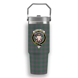 ScotsTee Shop Scottish McFarlane Hunting Ancient Crest Tartan Flip Straw Tumbler 20oz 30oz