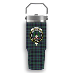 ScotsTee Shop Scottish Stevenson Crest Tartan Flip Straw Tumbler 20oz 30oz