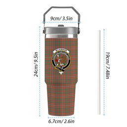 ScotsTee Shop Scottish McKinnon Ancient Crest Tartan Flip Straw Tumbler 20oz 30oz