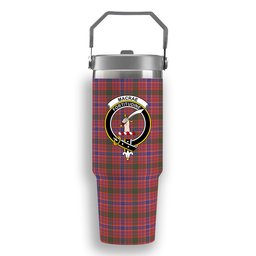 ScotsTee Shop Scottish MacRae Ancient Crest Tartan Flip Straw Tumbler 20oz 30oz