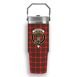 ScotsTee Shop Scottish Somerville Sc Crest Tartan Flip Straw Tumbler 20oz 30oz