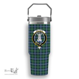 ScotsTee Shop Scottish Malcolm Ancient Crest Tartan Flip Straw Tumbler 20oz 30oz