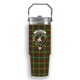 ScotsTee Shop Scottish McMillan Society of Glasgow Crest Tartan Flip Straw Tumbler 20oz 30oz