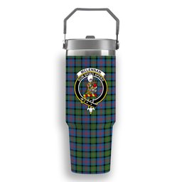 ScotsTee Shop Scottish McLennan Ancient Crest Tartan Flip Straw Tumbler 20oz 30oz