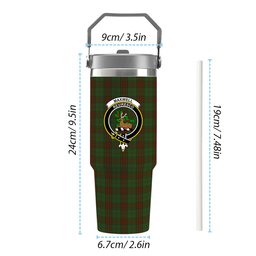 ScotsTee Shop Scottish Maxwell Hunting SC Crest Tartan Flip Straw Tumbler 20oz 30oz