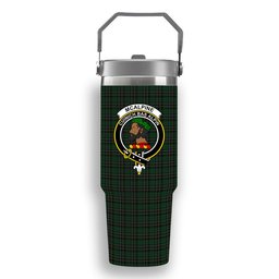 ScotsTee Shop Scottish McAlpine Crest Tartan Flip Straw Tumbler 20oz 30oz
