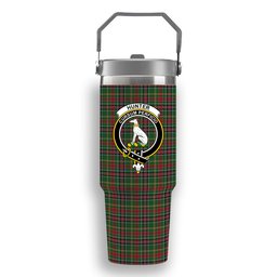 ScotsTee Shop Scottish Hunter Wilsons Crest Tartan Flip Straw Tumbler 20oz 30oz
