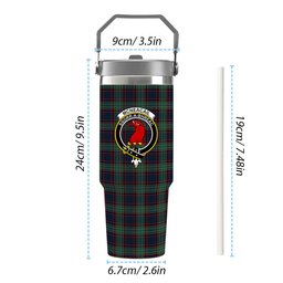 ScotsTee Shop Scottish McNeacail Hunting Modern Crest Tartan Flip Straw Tumbler 20oz 30oz