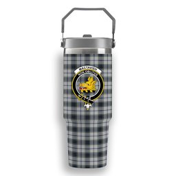 ScotsTee Shop Scottish MacTavish of Dunardry Dress Crest Tartan Flip Straw Tumbler 20oz 30oz