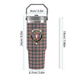 ScotsTee Shop Scottish Robertson Dress #2 Ancient Crest Tartan Flip Straw Tumbler 20oz 30oz