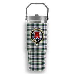 ScotsTee Shop Scottish Mcnaghten Dress Modern Crest Tartan Flip Straw Tumbler 20oz 30oz