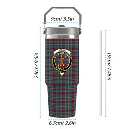 ScotsTee Shop Scottish Spens Crest Tartan Flip Straw Tumbler 20oz 30oz