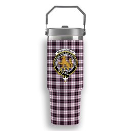 ScotsTee Shop Scottish MacPherson Hunting Modern Crest Tartan Flip Straw Tumbler 20oz 30oz