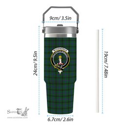ScotsTee Shop Scottish McKendrick Crest Tartan Flip Straw Tumbler 20oz 30oz