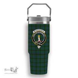 ScotsTee Shop Scottish McKendrick Crest Tartan Flip Straw Tumbler 20oz 30oz