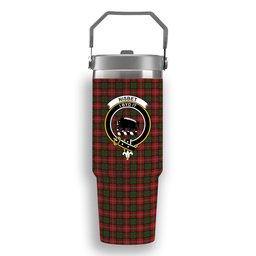 ScotsTee Shop Scottish Nisbet Crest Tartan Flip Straw Tumbler 20oz 30oz