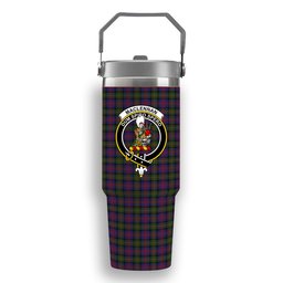 ScotsTee Shop Scottish MacLennan Crest Tartan Flip Straw Tumbler 20oz 30oz