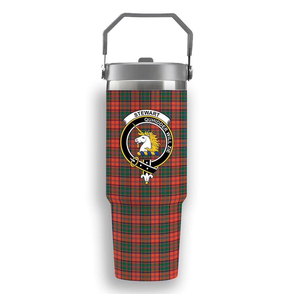ScotsTee Shop Scottish Stewart of Appin Ancient Crest Tartan Flip Straw Tumbler 20oz 30oz