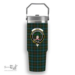 ScotsTee Shop Scottish Ross Hunting Crest Tartan Flip Straw Tumbler 20oz 30oz