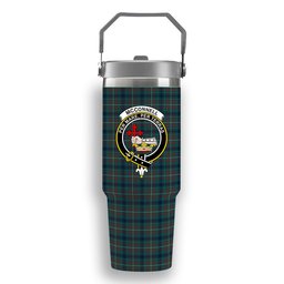 ScotsTee Shop Scottish McConnell Modern Crest Tartan Flip Straw Tumbler 20oz 30oz