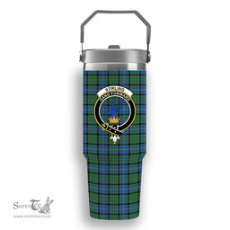ScotsTee Shop Scottish Stirling Ancient Crest Tartan Flip Straw Tumbler 20oz 30oz
