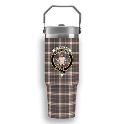 ScotsTee Shop Scottish McFarlane Dress Ancient Crest Tartan Flip Straw Tumbler 20oz 30oz