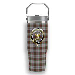 ScotsTee Shop Scottish Stewart Royal VS Crest Tartan Flip Straw Tumbler 20oz 30oz