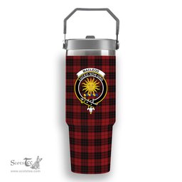 ScotsTee Shop Scottish MacLeod of Raasay Crest Tartan Flip Straw Tumbler 20oz 30oz