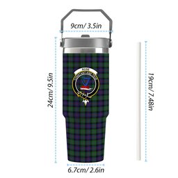 ScotsTee Shop Scottish Rose Hunting Crest Tartan Flip Straw Tumbler 20oz 30oz