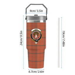 ScotsTee Shop Scottish Ross David Ancient Crest Tartan Flip Straw Tumbler 20oz 30oz