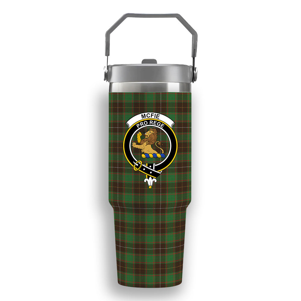 ScotsTee Shop Scottish McFie Hunting Ancient Crest Tartan Flip Straw Tumbler 20oz 30oz