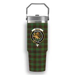 ScotsTee Shop Scottish McFie Hunting Ancient Crest Tartan Flip Straw Tumbler 20oz 30oz