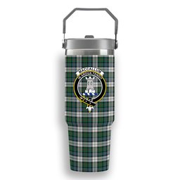 ScotsTee Shop Scottish MacCallum Dress Ancient Crest Tartan Flip Straw Tumbler 20oz 30oz