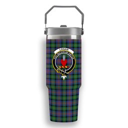 ScotsTee Shop Scottish Logan Ancient Crest Tartan Flip Straw Tumbler 20oz 30oz