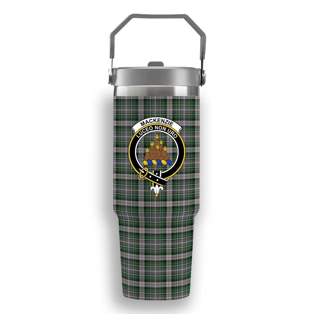 ScotsTee Shop Scottish MacKenzie MacGregor-Hastie Crest Tartan Flip Straw Tumbler 20oz 30oz