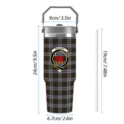 ScotsTee Shop Scottish MacDuff Dress Crest Tartan Flip Straw Tumbler 20oz 30oz