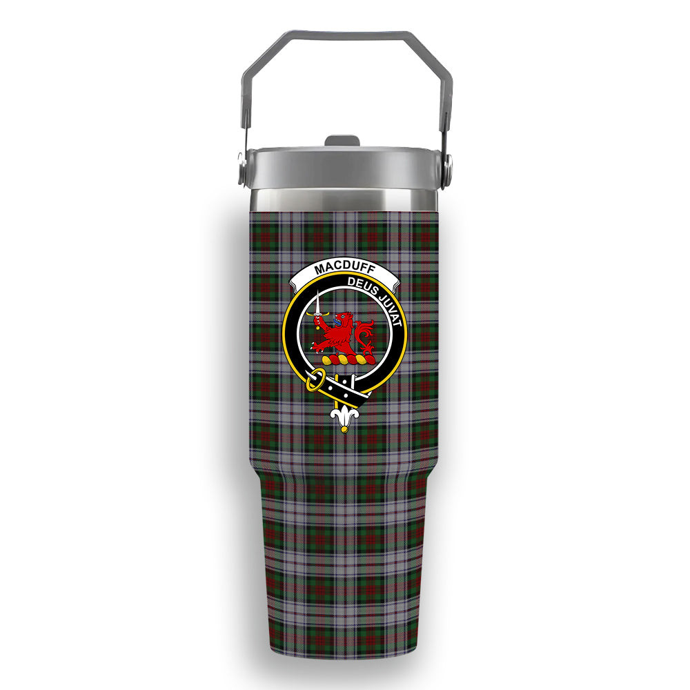 ScotsTee Shop Scottish MacDuff Dress Crest Tartan Flip Straw Tumbler 20oz 30oz