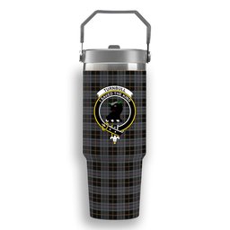 ScotsTee Shop Scottish Turnbull, Dress Bruce Crest Tartan Flip Straw Tumbler 20oz 30oz
