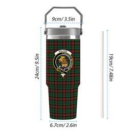ScotsTee Shop Scottish Walker James Crest Tartan Flip Straw Tumbler 20oz 30oz