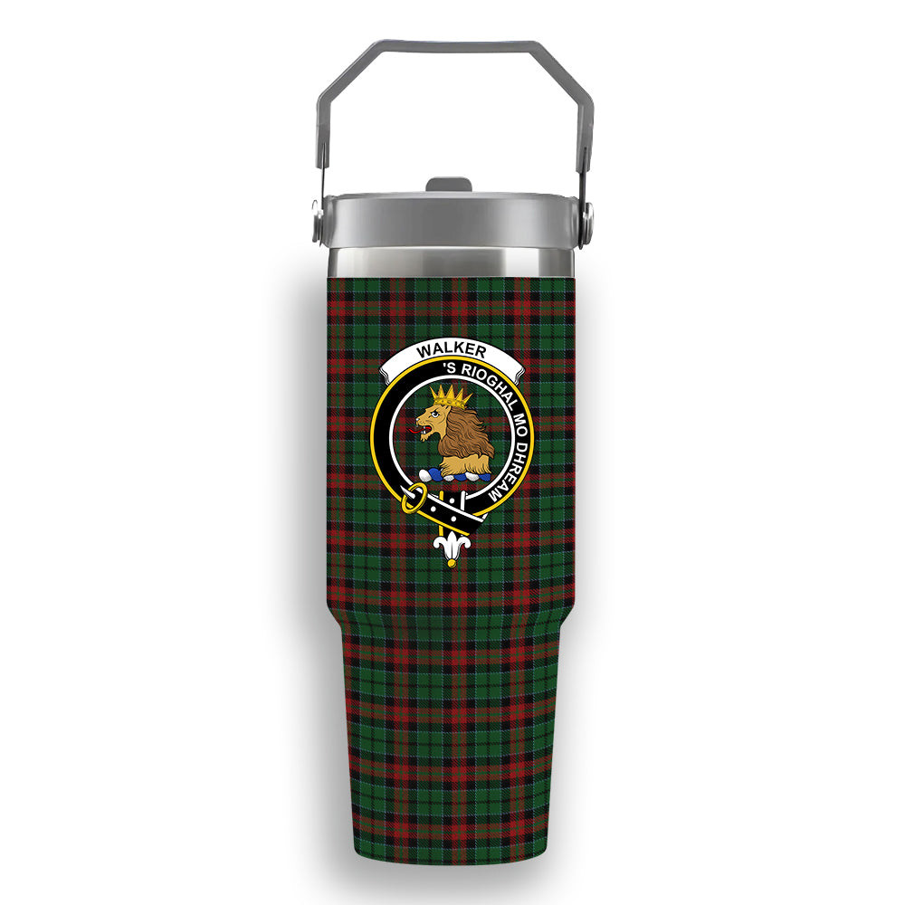 ScotsTee Shop Scottish Walker James Crest Tartan Flip Straw Tumbler 20oz 30oz