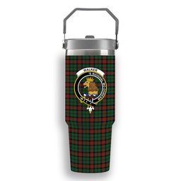 ScotsTee Shop Scottish Walker James Crest Tartan Flip Straw Tumbler 20oz 30oz