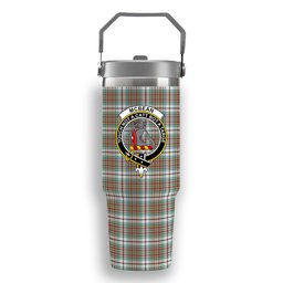 ScotsTee Shop Scottish McBean Dress Ancient Crest Tartan Flip Straw Tumbler 20oz 30oz