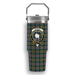 ScotsTee Shop Scottish Tennant Ancient Crest Tartan Flip Straw Tumbler 20oz 30oz