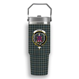 ScotsTee Shop Scottish Ogilvie (Ogilvy) Hunting Crest Tartan Flip Straw Tumbler 20oz 30oz